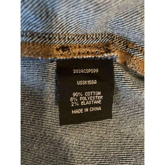 Universal Standard Denim Skirt Size L (22-24) Blue Zip /Button Front New w/ Tags - Picture 10 of 11